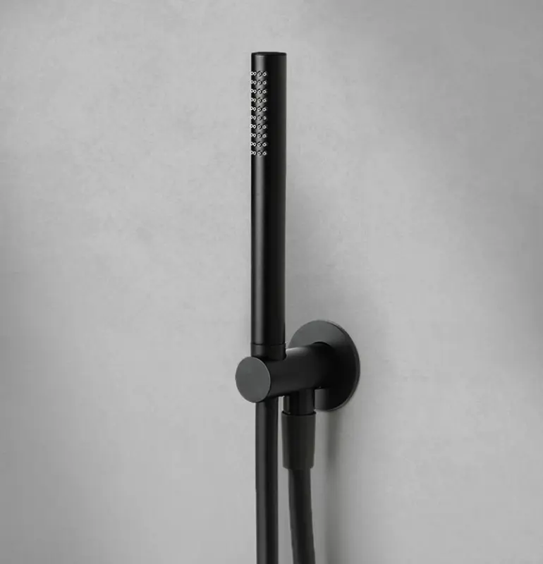 Set accessori bagno Watervolution Flow completo di raccordo a muro Ottone spazzolato T1621LE