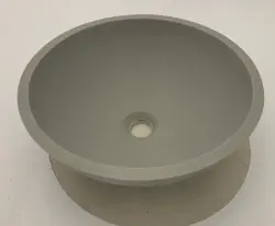 Solid-S Pure Lavabo da appoggio con vasca rotonda, finitura grigio chiaro, L41xA14 cm, senza troppopieno 1208919566
