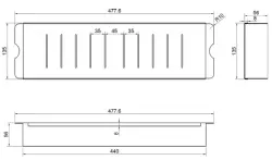 Caressi CACSD46 nero 44cm Cestino per rifiuti in acciaio inossidabile 1208920600