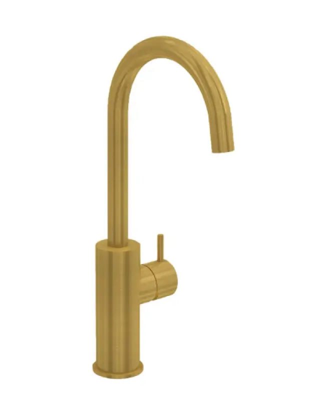 Waterevolution Flow rubinetto lavabo modello alto ottone spazzolato T1121FULE
