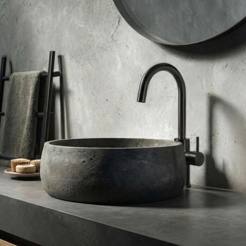 Waterevolution Flow Miscelatore per lavabo modello alto PVD gun metal T1121FUGME