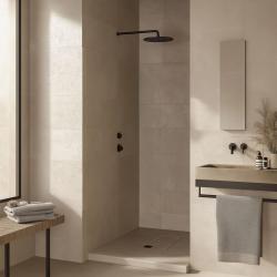 Waterevolution Flow Miscelatore termostatico ad incasso per doccia con 1 rubinetto di arresto nero opaco 1208920977