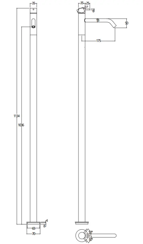 Waterevolution Flow Rubinetto per lavabo autonomo acciaio inossidabile T113IE