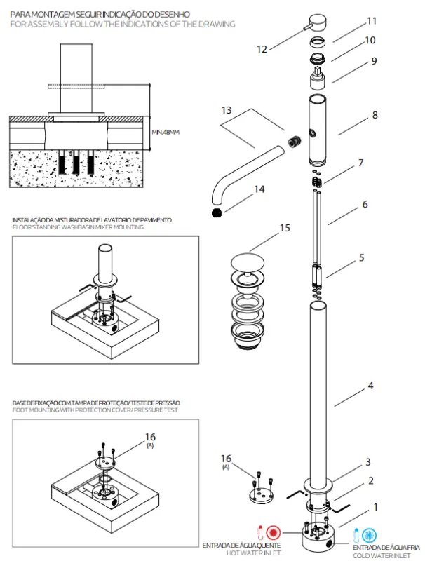 Waterevolution Flow Rubinetto per lavabo autonomo acciaio inossidabile T113IE