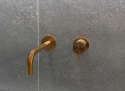 Waterevolution Flow Rubinetto lavabo da incasso PVD rame spazzolato con bocca 15 cm T116BCPE-15