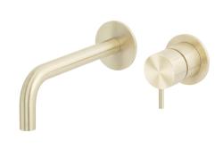 Waterevolution Flow Built-in Washbasin Faucet PVD White Gold with 15 cm Spout T116BWGE-15