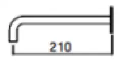 Waterevolution Flow Rubinetto lavabo da incasso PVD Oro bianco con bocca 21 cm T116BWGE-21