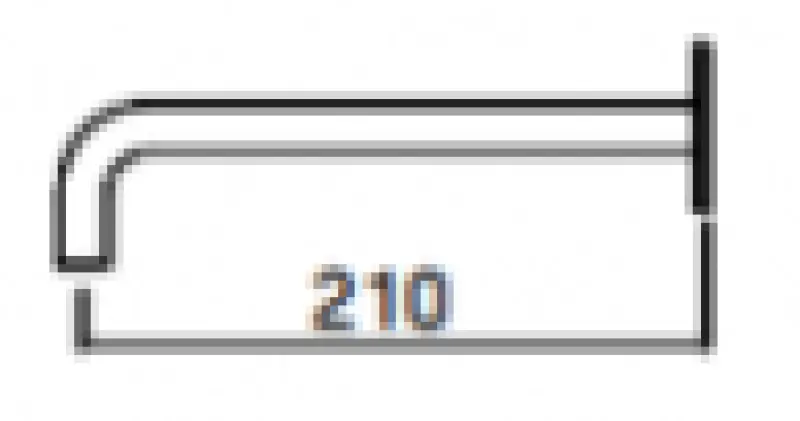 Waterevolution Flow Rubinetto lavabo da incasso PVD Oro bianco con bocca 21 cm T116BWGE-21