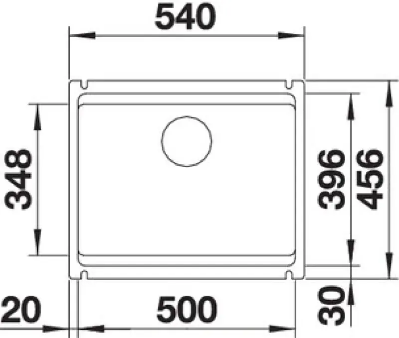 Blanco Etagon 500-U lavello da incasso basalto 525154