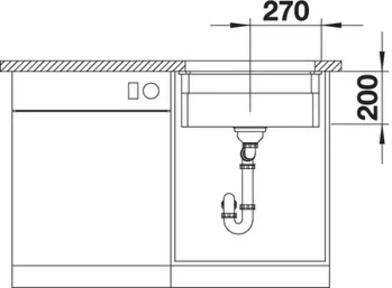 Blanco Etagon 500-U lavello da incasso basalto 525154