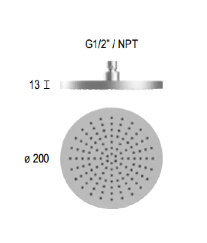 SB Round 316 Soffione doccia a pioggia 20 cm PVD rame 1208946725