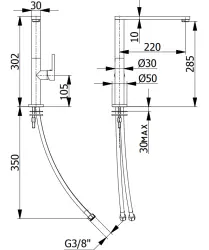 DEMM Rubinetto da cucina monocomando con beccuccio girevole cromo 1208947354