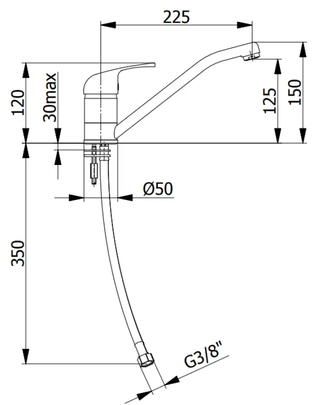 DEMM Miscelatore monocomando da cucina con beccuccio girevole cromo 1208947358