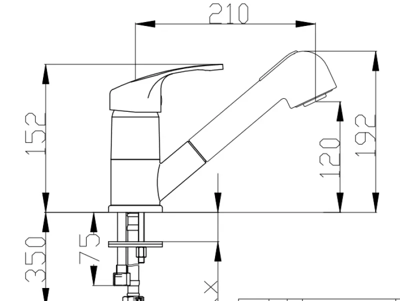 DEMM Miscelatore monocomando da cucina con beccuccio estraibile con funzione doccetta per sciacquare cromo 1208947359