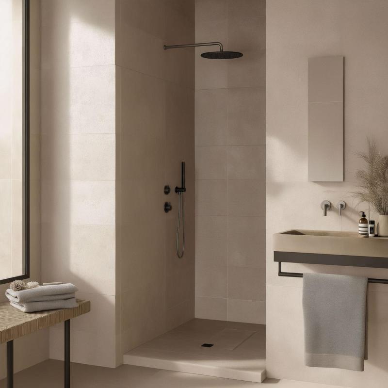 Waterevolution Flow termostato doccia da incasso con 1 miscelatore gun metal 1208948849