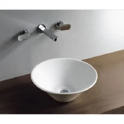 OUTLET Blusani Cera Lavabo rotondo 42x42x15 cm bianco BS204405