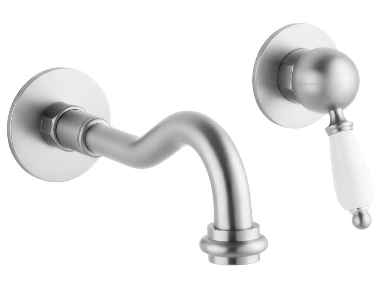 PB Vitange Miscelatore per lavabo nostalgico ad incasso con beccuccio da 21 cm acciaio inossidabile