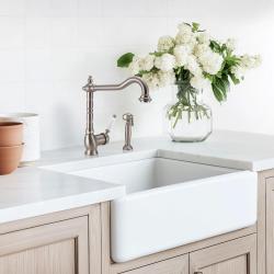 PB Rubinetto da cucina nostalgico con doccetta estraibile separata in acciaio inossidabile