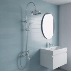 PB Set di Rubinetteria per Doccia Nostalgica con Doccione Cromato