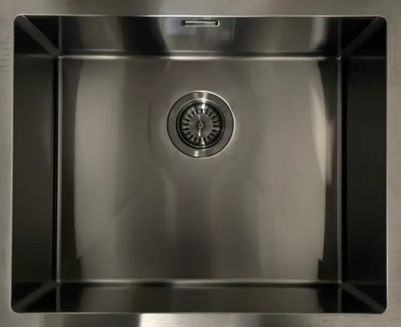 Ausmann Mosel Lavello in acciaio inox color antracite PVD Gun Metal 40x40 sottopiano e soprapiano 067106