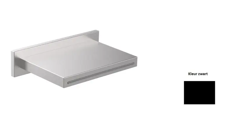 SB Square cascata beccuccio nero opaco