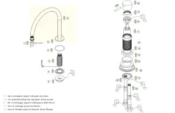 Waterevolution Flow Rubinetto lavabo a 2 fori con bocca piccola 120 mm PVD rame spazzolato T112VCPE