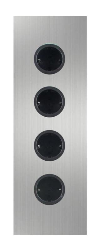 Indux Corner Colonna energetica con 4 prese di corrente con messa a terra in acciaio inossidabile 1208953218