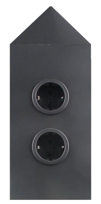 Indux Corner Colonna energetica con 2 prese di corrente con messa a terra Angolare Nero 1208953221