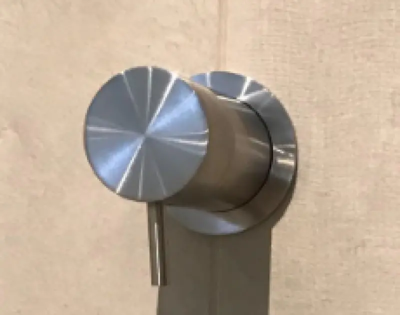 Waterevolution Flow Deviatore ad incasso a 2 vie in ottone spazzolato con rosetta rotonda T1482RLE