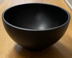 Lavabo Solid S in Solid Surface, rotondo, 20 x 20 x 11 cm, nero opaco, 1208953268