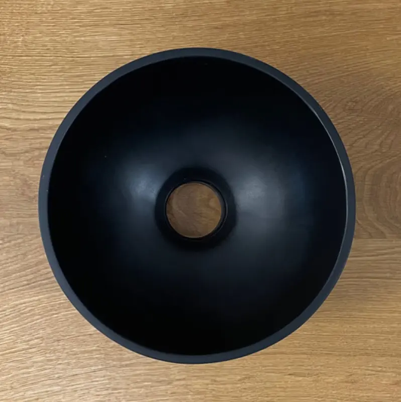 Lavabo Solid S in Solid Surface, rotondo, 20 x 20 x 11 cm, nero opaco, 1208953268