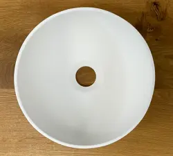 Lavabo Solid S in Solid Surface, rotondo, 25 x 25 x 11 cm, bianco opaco, 1208953272