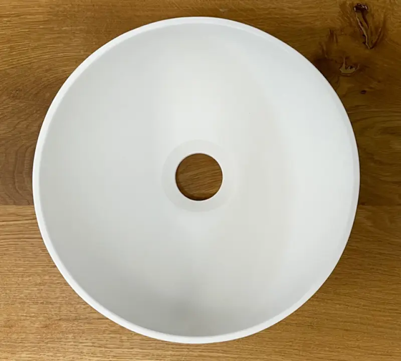 Lavabo Solid S in Solid Surface, rotondo, 25 x 25 x 11 cm, bianco opaco, 1208953272