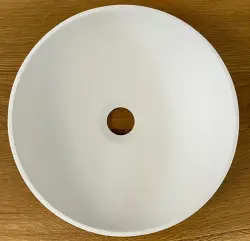 Lavabo Solid S in Solid Surface, rotondo, 30 x 30 x 11 cm, bianco opaco, 1208953273