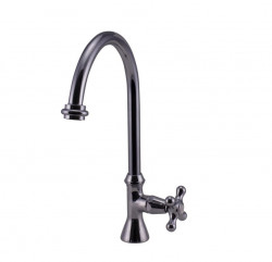 Rubinetto classico PB con manopola forte acqua fredda e beccuccio rotondo alto cromato 1208953274.