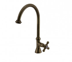 Rubinetto classico PB con manopola resistente acqua fredda, uscita rotonda alta in bronzo 1208953275.