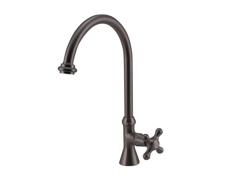 Rubinetto da lavabo classico PB con manopola forte acqua fredda e uscita rotonda alta in acciaio inossidabile 1208953276.