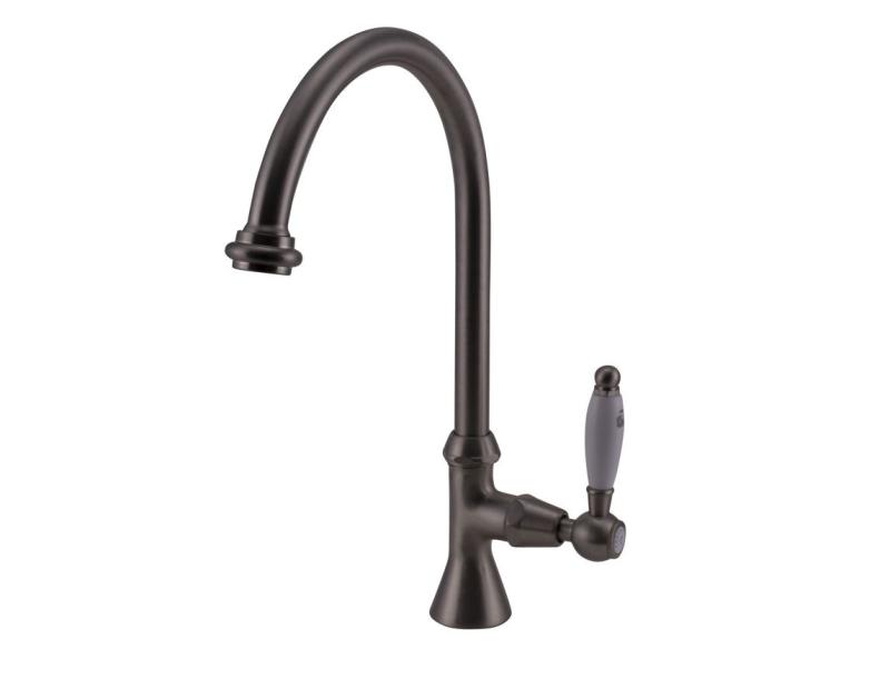Rubinetto classico per lavabo PB con leva bianca acqua fredda con uscita alta a forma di cerchio in acciaio inossidabile 1208953279.