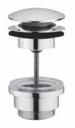 PB Unix tappo per lavabo 1 1/4 chiudibile push up click clack acciaio inox 1208953285