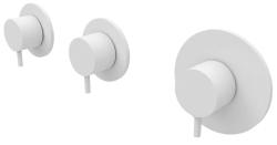 Waterevolution Flow Miscelatore termostatico ad incasso per doccia con 2 rubinetti di arresto bianco opaco 1208953386