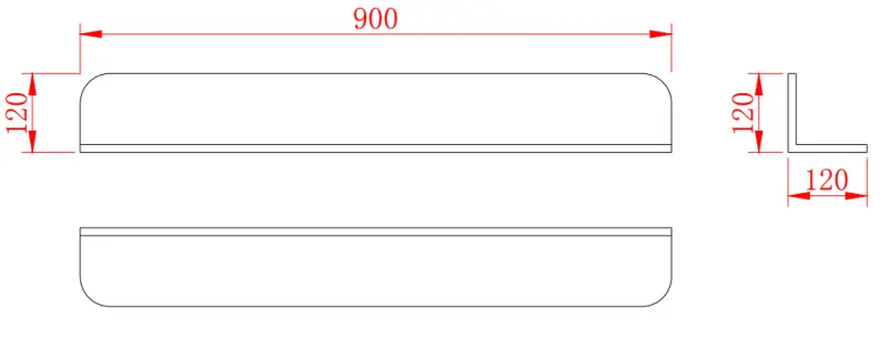 Solid-S Planchet Cestello doccia in solid surface bianco opaco, 90x12 cm, con sistema di fissaggio a scomparsa 1208953448