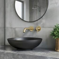 SB Round Miscelatore per lavabo ad incasso in ottone spazzolato PVD 162mm