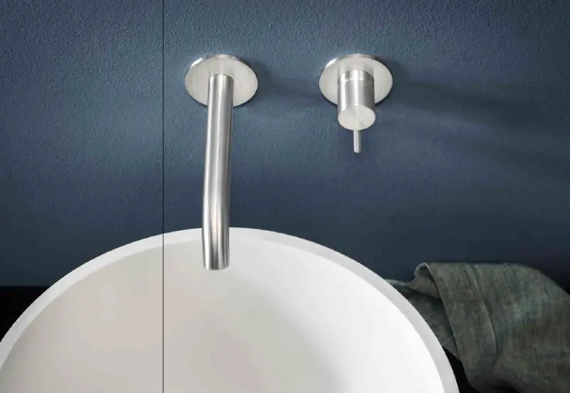 SB Round 316 Miscelatore per lavabo ad incasso in acciaio inossidabile 132mm