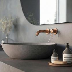 SB Round 316 Miscelatore per lavabo ad incasso Rame Spazzolato PVD 102mm