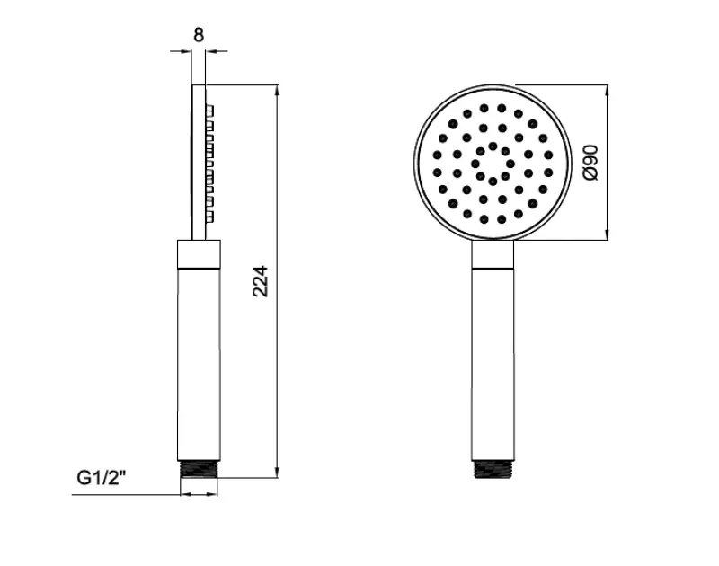 Set doccia a mano SB Rubinetterie Universale con tubo e gancio per appendere in ottone spazzolato dorato PVD 1208953551.