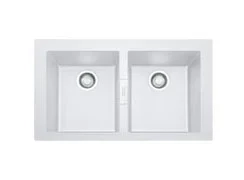Franke Sirius 2 S2D 620 lavello doppio in plastica bianco da incasso 143.0634.553