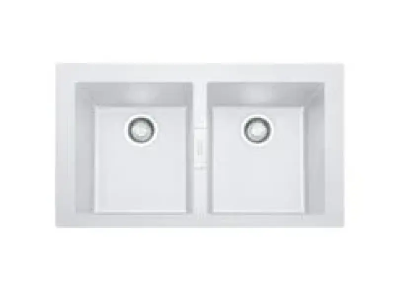Franke Sirius 2 S2D 620 lavello doppio in plastica bianco da incasso 143.0634.553