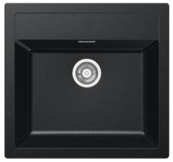 Franke Sirius 2 S2D 610.50 lavabo nero in plastica 56x53cm da incasso con foro per rubinetto 114.0271.940