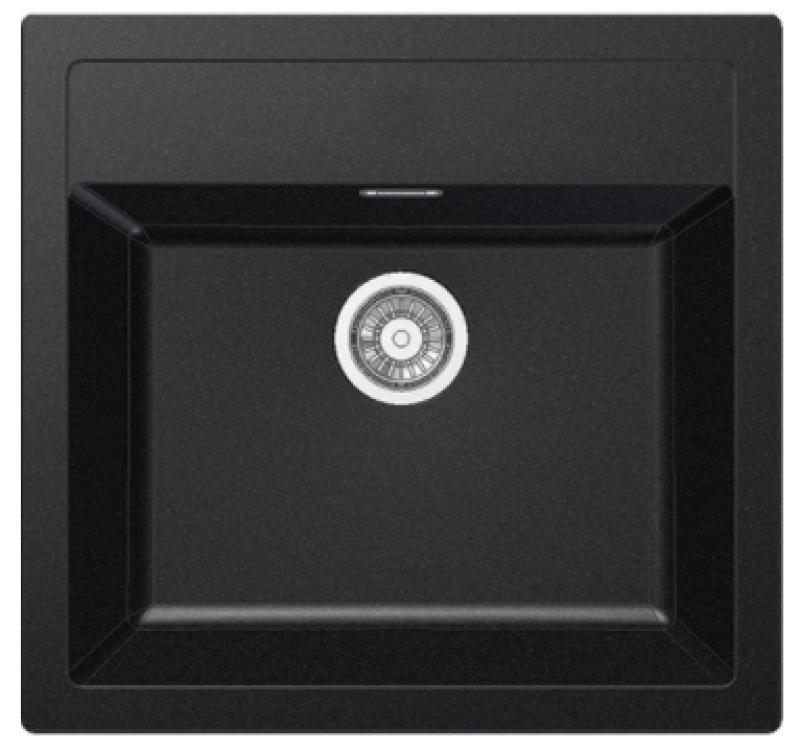 Franke Sirius 2 S2D 610.50 lavabo nero in plastica 56x53cm da incasso con foro per rubinetto 114.0271.940