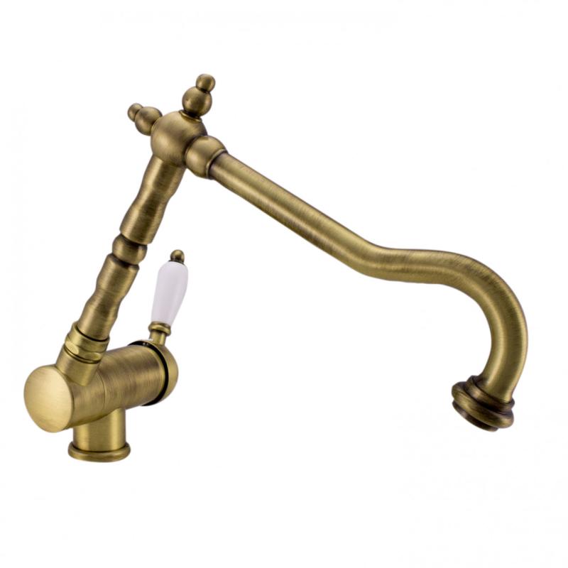 PB Rubinetto da cucina vintage nostalgico a finestra ribaltabile Bronzo 1208953756